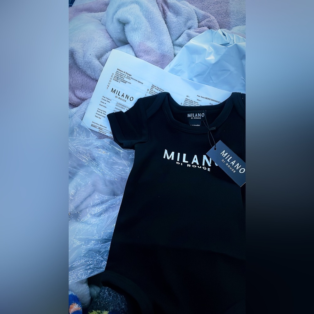 Black Milano Baby Onesie